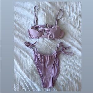 Light Purple Target Bikini Swimsuit Set